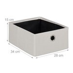 Banquette pliable multifonction avec 4 tiroirs rangement efficace 100 x 40 x 45 cm en tissu crème 13_0011160