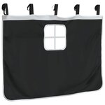 vidaXL Rideaux pour lit mezzanine blanc et noir polyester