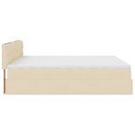 VidaXL Cadre de lit ottoman avec matelas crème 200x200cm tissu