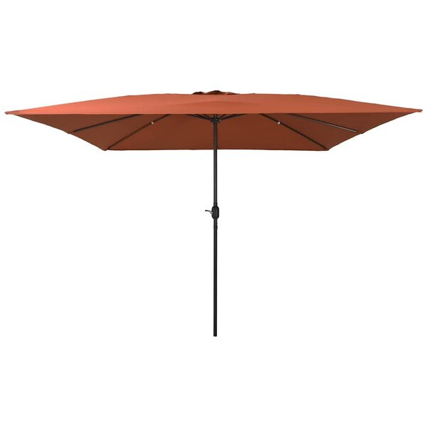 vidaXL Parasol de jardin Rouge et Noir 295 x 295 x 245 cm
