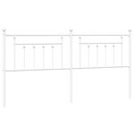vidaXL Tête de lit métal blanc 193 cm
