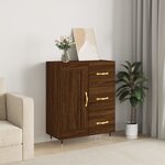 vidaXL Buffet chêne marron 69 5x34x90 cm bois d'ingénierie