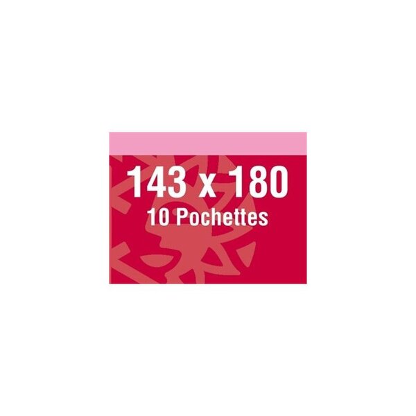Pochettes double soudure 143 x 180 mm pour bloc Cinémathèque. Fond - Noir