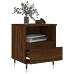 vidaXL Tables de chevet 2 Pièces chêne marron 40x35x50 cm bois ingénierie