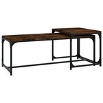 vidaXL Tables basses 2 Pièces Chêne fumé Bois d'ingénierie