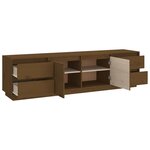vidaXL Meuble TV Marron miel 176x37x47 5 cm Bois de pin massif