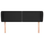 vidaXL Tête de lit avec oreilles Noir 147x23x78/88 cm Similicuir