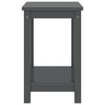 vidaXL Table de chevet gris foncé 35x30x47 cm bois de pin massif
