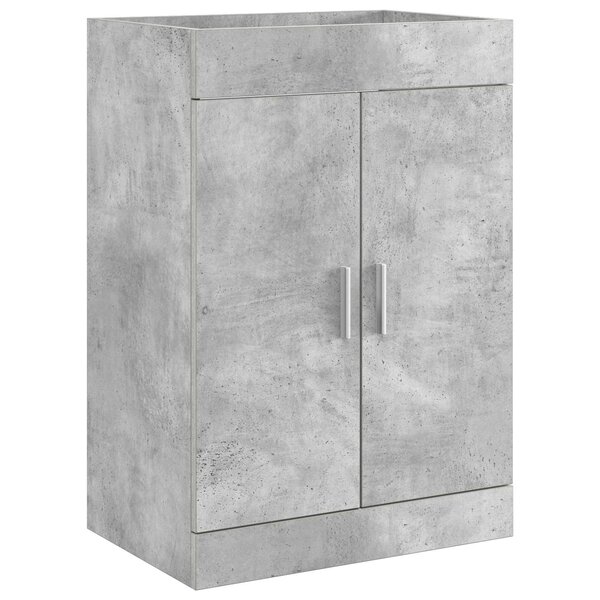vidaXL Meuble sous lavabo de salle de bain Gris béton