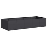 vidaXL Jardinière noir 200x80x40 cm acier