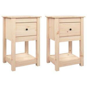 vidaXL Tables de chevet 2 Pièces 40x35x61 5 cm Bois de pin massif