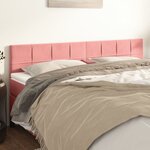 vidaXL Têtes de lit 2 Pièces Rose 80x5x78/88 cm Velours