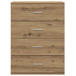 vidaXL Buffet Chêne artisan 60 x 39 x 80 cm Bois d'ingénierie
