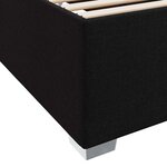 vidaXL Cadre de lit avec matelas Noir 120 x 190 cm tissu