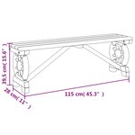 vidaXL Bancs de jardin lot de 2 bois de sapin massif