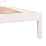 vidaXL Cadre de lit sans matelas 120x190 cm blanc