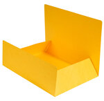 Chemise 3 rabats SANS élastique carte lustrée 24 x32 cm Jaune x 25 EXACOMPTA