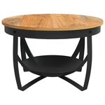 vidaXL Table basse Ø68x43 cm Bois d'acacia solide