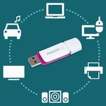 Philips clé usb 3.0 snow 64 go blanc et violet