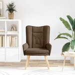 vidaXL fauteuil Marron 63 x 67 x 94 cm Tissu et contreplaqué