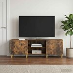 vidaXL Meuble TV Chêne fumé 150 x 31 x 50 cm Bois d'ingénierie