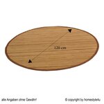 Tapis bambou 120 cm rond marron