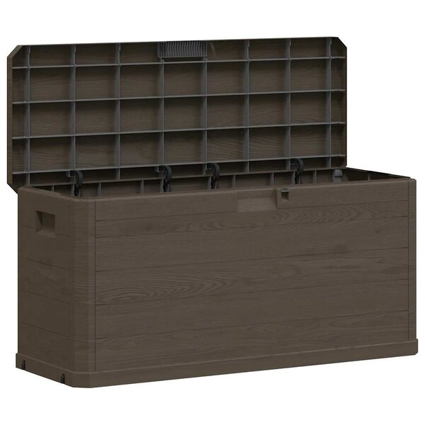 vidaXL Boîte de rangement de jardin 280 L Marron