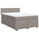 vidaXL Sommier à lattes de lit avec matelas Taupe 140x200 cm Tissu