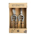 Lot de 2 épinettes de jardin - Suan - En métal - Avec loquet de sécurité