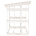 vidaXL Support pour bois de chauffage Blanc 108x64 5x77 cm Bois de pin