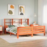 vidaXL Cadre de lit sans matelas cire marron 200x200cm bois pin massif