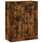 vidaXL Armoire murale chêne fumé 69 5x34x90 cm bois d'ingénierie