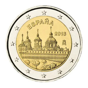 2 euros commémorative Espagne 2013 - Site royal de Saint-Laurent-de-l' Escurial.