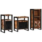 vidaXL Ensemble de mobilier de salle de bain avec étagère 3 Pièces