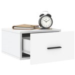 vidaXL Table de chevet murale blanc 35x35x20 cm