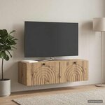 vidaXL Meuble TV mural 98 x 31 x 30 cm Chêne artisanal