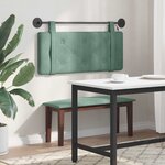 vidaXL Tête de lit suspendue Avec lumière LED Vert Mer Velours