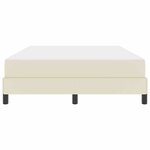 vidaXL Lit avec matelas Crème 140 x 200 cm Faux cuir
