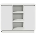 vidaXL Buffet LED Blanc 90 x 32 x 75 cm Bois d'ingénierie