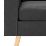vidaXL Ensemble de canapés 2 Pièces Tissu Gris foncé