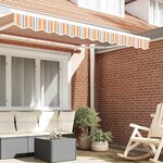 vidaXL Lambrequin de rechange pour 2 5 m Rayures orange et gris
