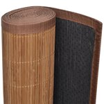 vidaXL Tapis en bambou marron à latte rectangulaire 80 x 300 cm