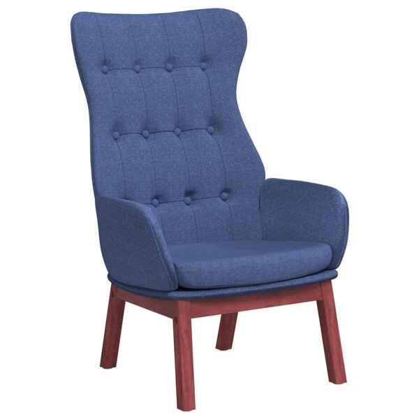 vidaXL Chaise de relaxation Bleu Tissu