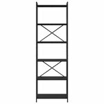 vidaXL Étagère Chêne noir 40 x 30 x 85 cm Bois d'ingénierie