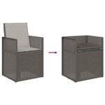 vidaXL Chaises de jardin salle à manger 2 Pièces Gris clair PP
