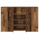 vidaXL Bureau de réception vieux bois 155x50x103 5cm bois d'ingénierie