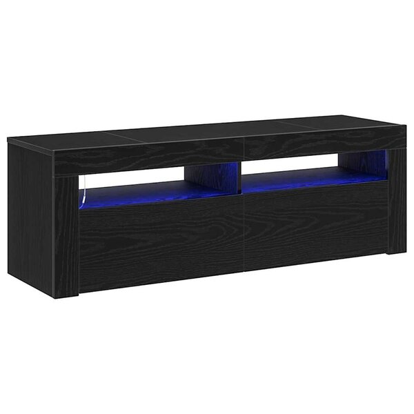 vidaXL Meuble TV Noir 120 x 35 x 40 cm Bois d'ingénierie