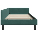 vidaXL Cadre de lit d'angle avec tête de lit Vert foncé 90 x 200 cm