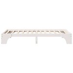 vidaXL Cadre de lit Blanc 75 x 190 cm Bois massif en pin