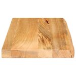 vidaXL Dessus de table à bord vivant 50x40x2 5 cm bois massif manguier